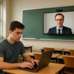 college testing room illustrating remote exam proctoring software vs human proctoring