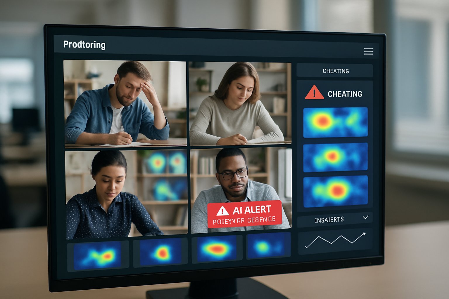 AI-powered dashboard enabling advanced online test monitoring solutions.