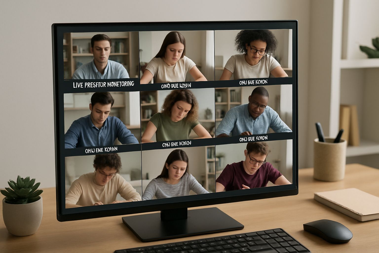 Proctor monitoring students to counter remote proctor cheating attempts