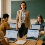 Live proctor for test monitoring students during online exam session.