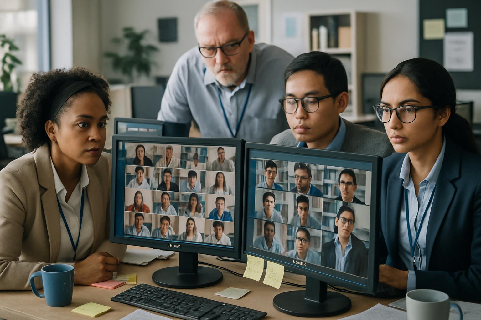 Team monitoring online test monitoring dashboard for security and compliance