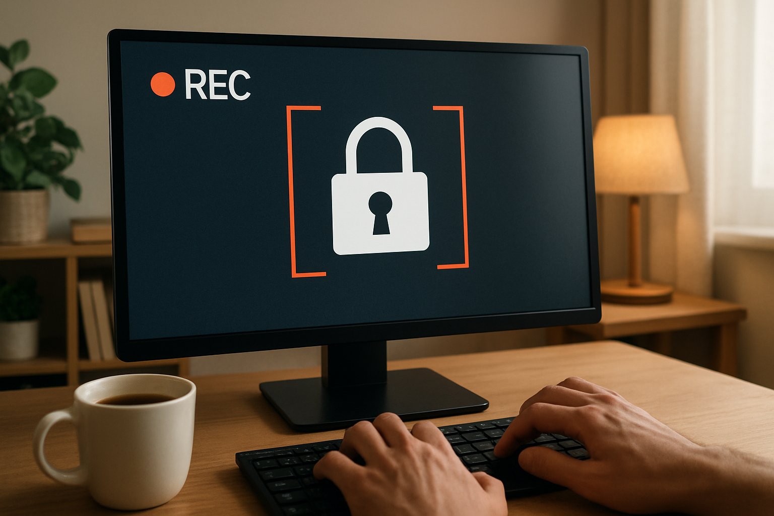 Screen recording security with proctor for test software at home.