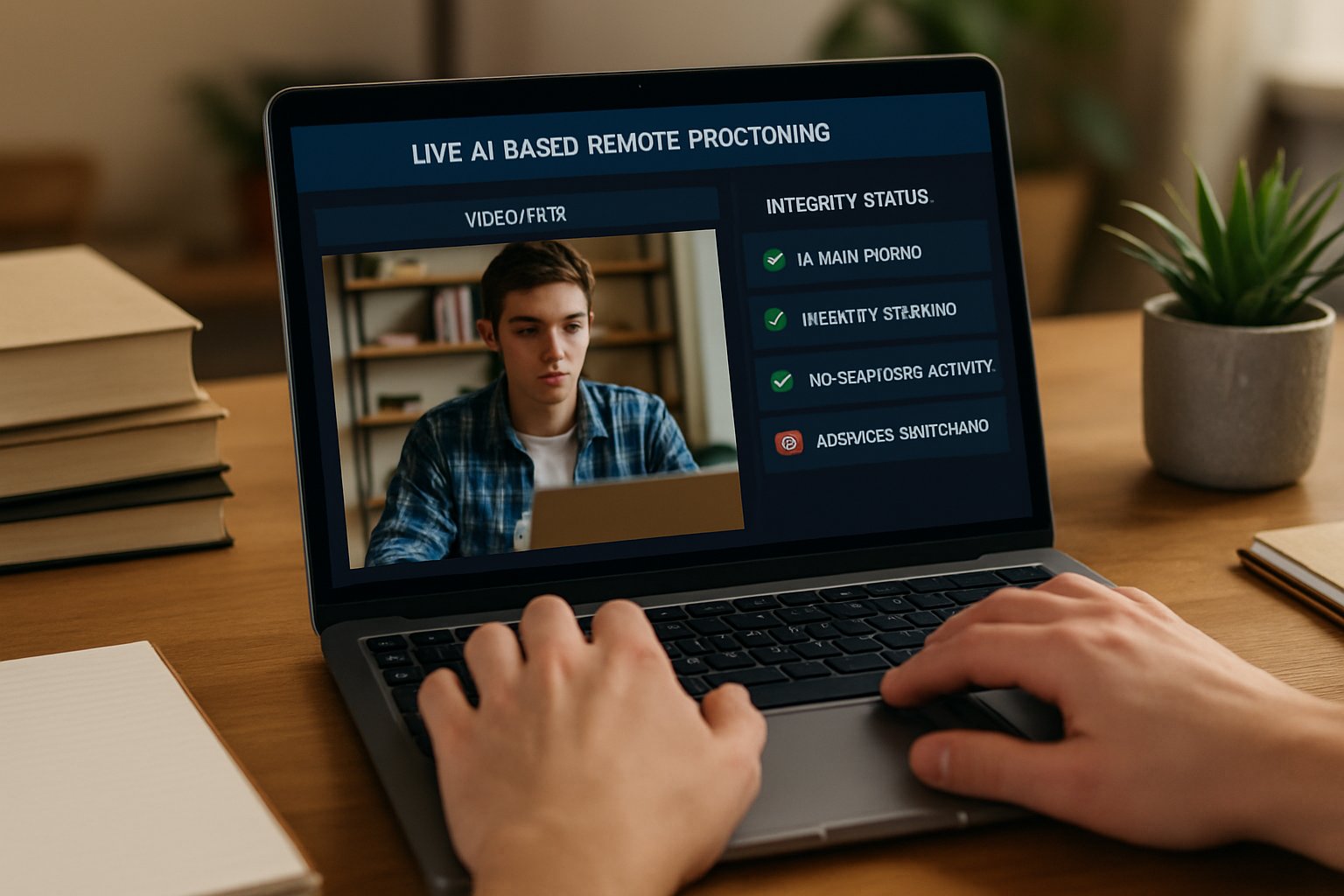 Live dashboard of ai based remote proctoring solution during secure online testing.